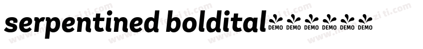 serpentined boldital字体转换